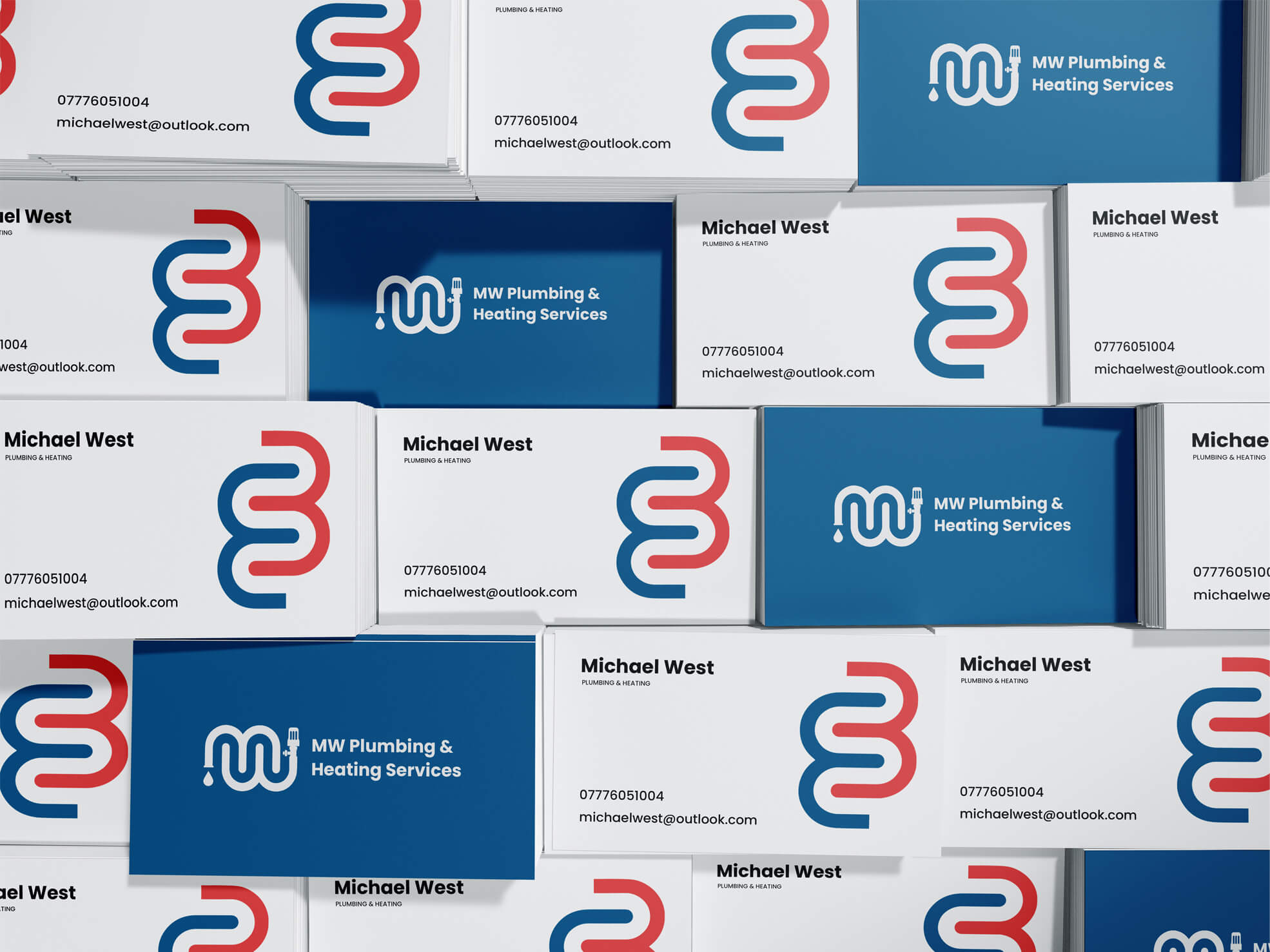 MW Plumbing and Heating business card back